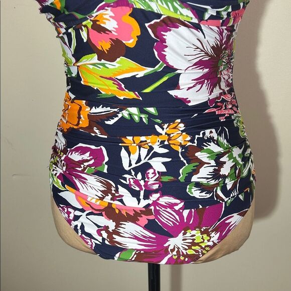 Anna Cole one piece floral swimsuit size 8 - Picture 3 of 7